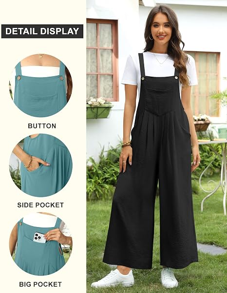 Women's Casual Wide-Leg Jumpsuit