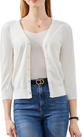 Women's Lightweight 3/4 Sleeve Knit Cardigan