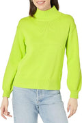 Women's Cotton Funnel-Neck Pullover Sweater
