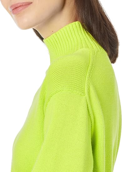 Women's Cotton Funnel-Neck Pullover Sweater