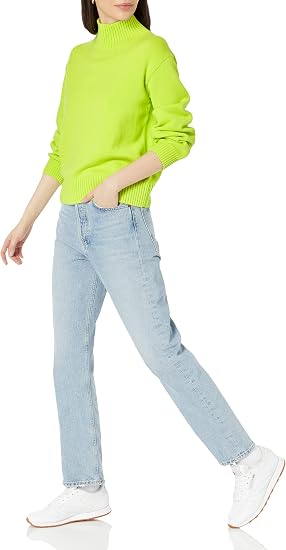 Women's Cotton Funnel-Neck Pullover Sweater