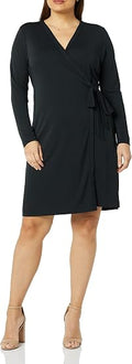 Women's Long Sleeve V-Neck Wrap Dress
