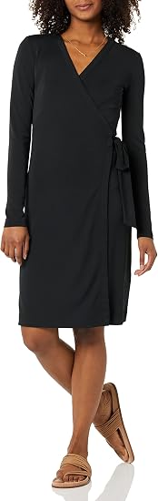 Women's Long Sleeve V-Neck Wrap Dress