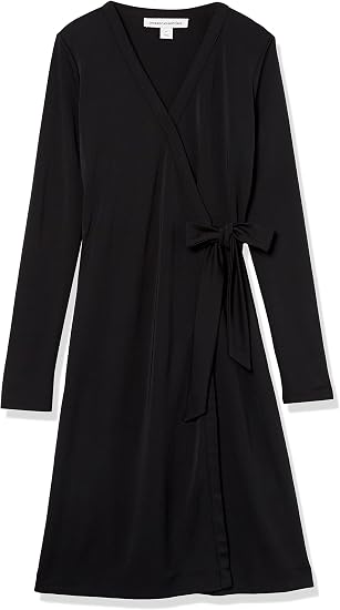 Women's Long Sleeve V-Neck Wrap Dress